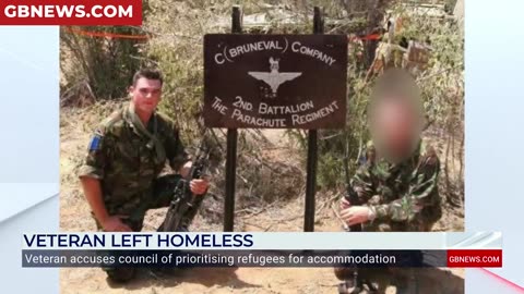 A British Veteran who served in Afghanistan forced to live on the streets while