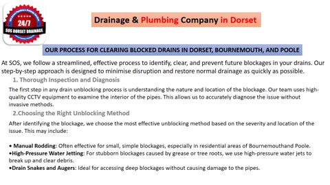 Emergency Drainage & Plumbing Services in Bournemouth, Dorset & Poole