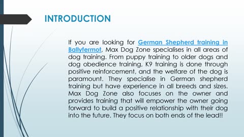 If you are looking for German Shepherd training in Ballyfermot,