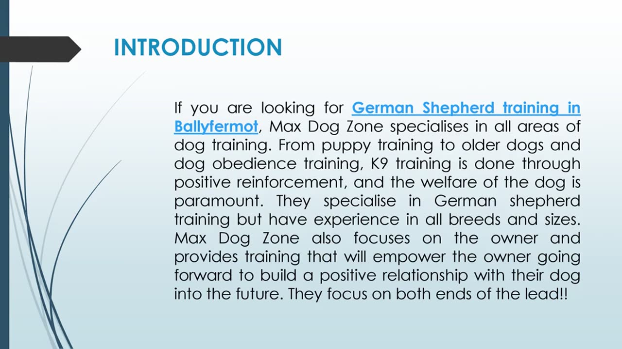 If you are looking for German Shepherd training in Ballyfermot,