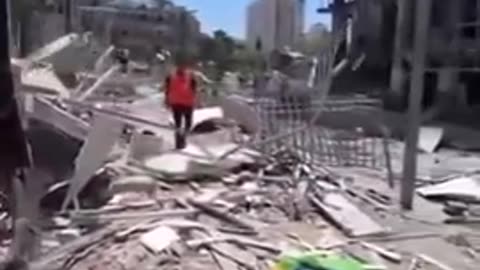 IsraHell Tel Aviv Diamond District in ruins from Iran strikes