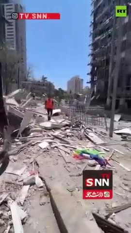 IsraHell Tel Aviv Diamond District in ruins from Iran strikes