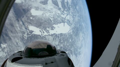 Views from the Dragon spacecraft during Fram2, the first polar-orbit human