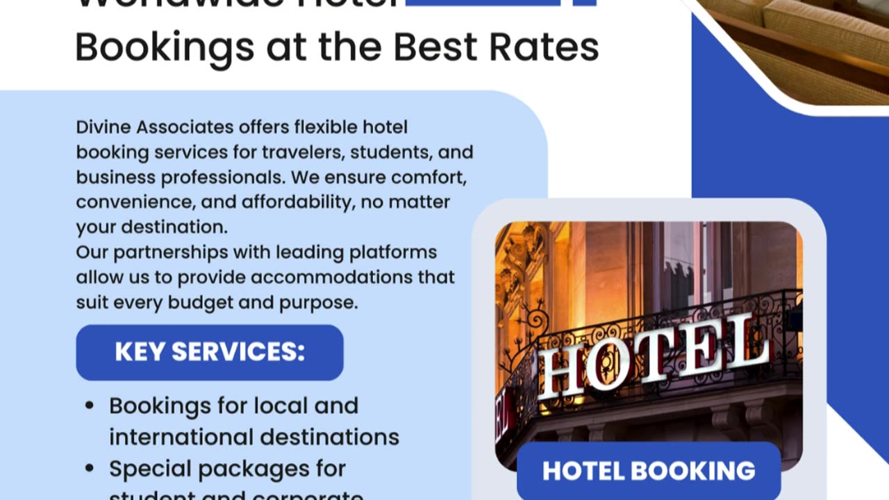 Book Your Stay with Divine Associates: Best Rates, Flexible Options, and 24/7 Worldwide Support