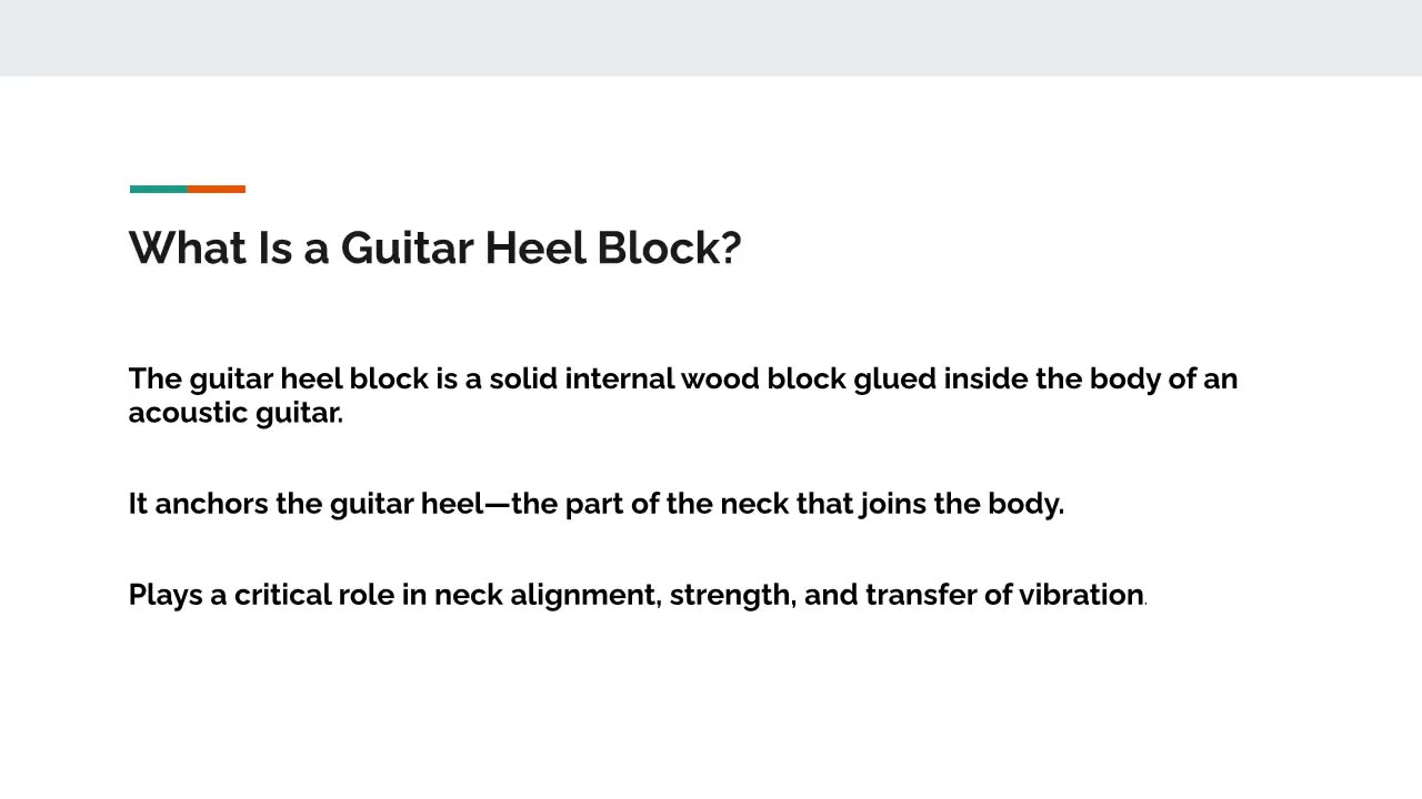 the role of the guitar heel block