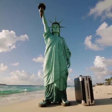 🗽🏖️ STATUE OF LIBERTY ON DAYTONA BEACH 🏖️🗽