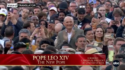Newly elected Pope Leo XIV emerges on the balcony of St. Peter's Basilica