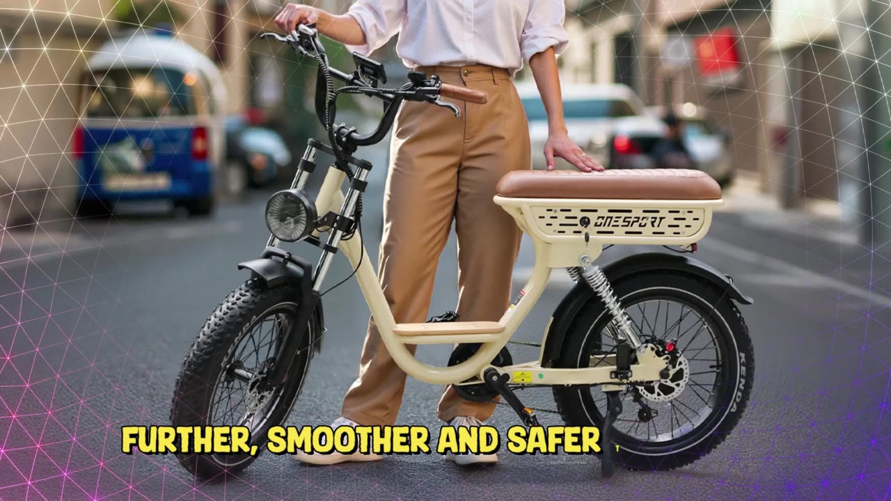 ONESPORT W77 Electric Bike 250W Motor 48V 18AH Battery 20 Inch Fat Tires Electric Bike