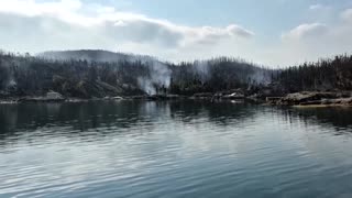 Eyewitness video shows wildfire burning near Canada's Chance Harbour