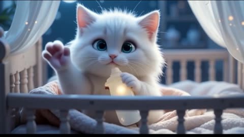 A cat drinking milk from feeder