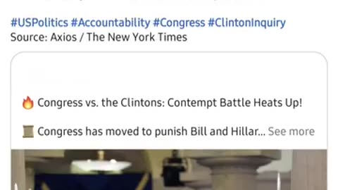 🔥 Congress vs. the Clintons: Contempt Battle Heats Up!