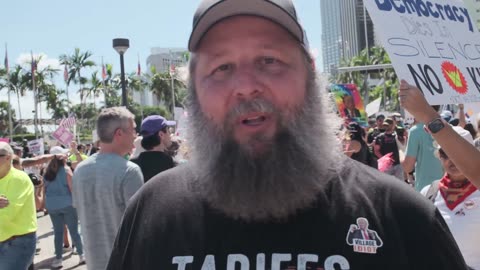 Thousands showed up in downtown Miami for the No Kings Protest 18th October