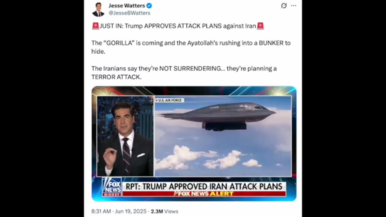 Trump APPROVES Attack Plan But Has NOT ORDERED ACTION