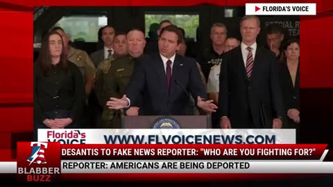 DeSantis To Fake News Reporter: "Who Are You Fighting For?"