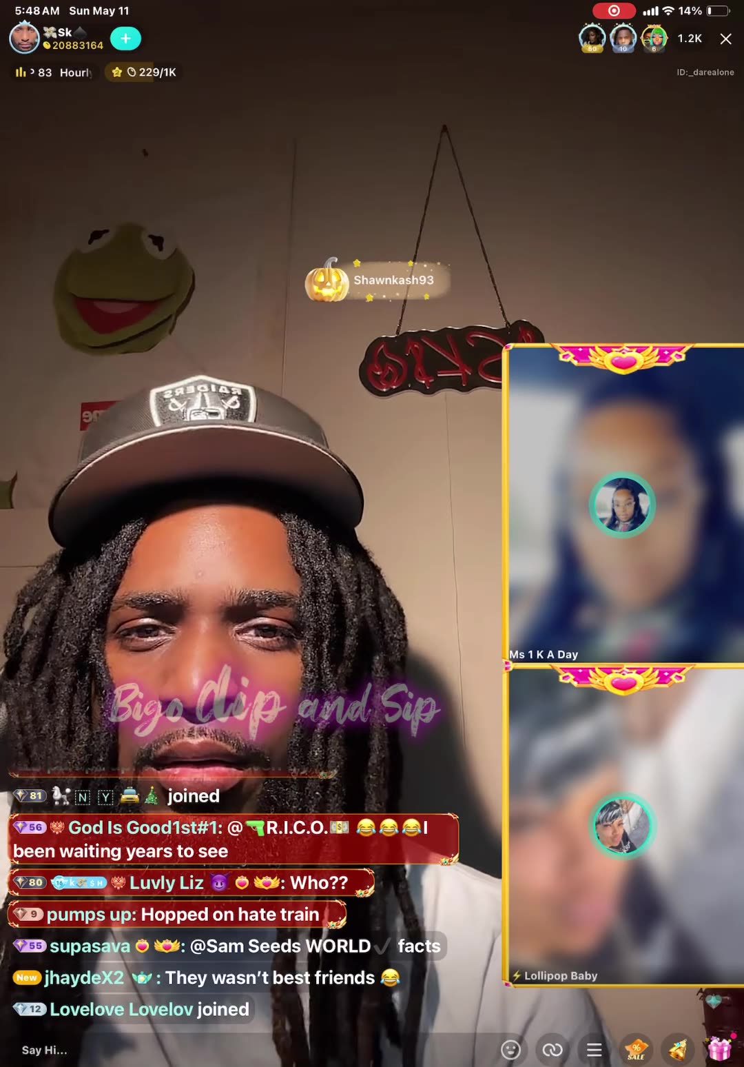 SK talks to Ms 1K A Day about TomiKay Ms Regina PastorP n more 5/11/25 #bigoclipandsip