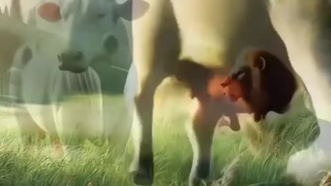 Cow and lion