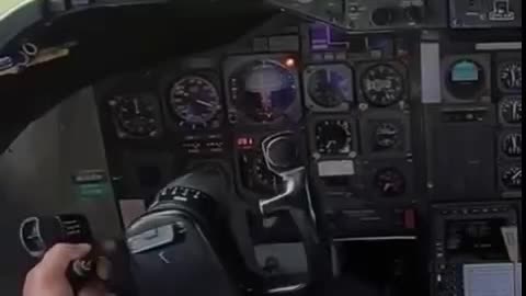 Landing of a classic Boeing 747-200 at Leipzig Airport, Germany