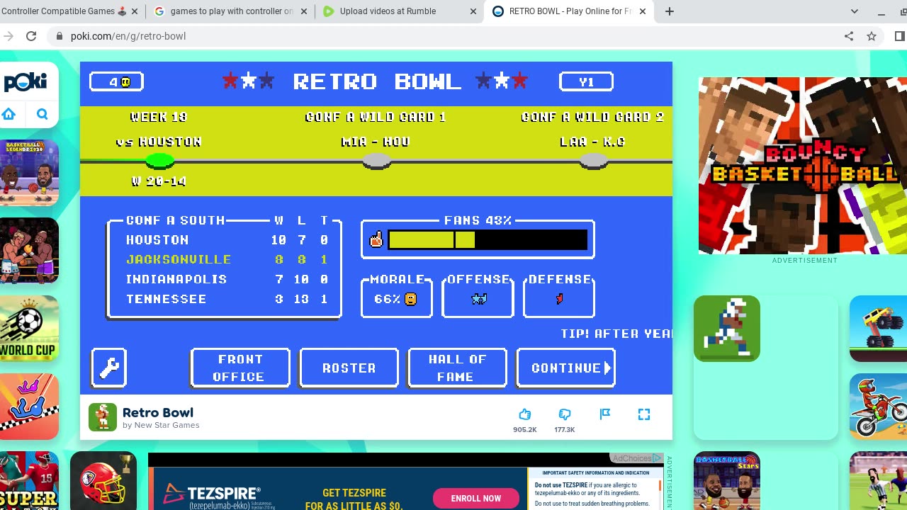 i played retro bowl