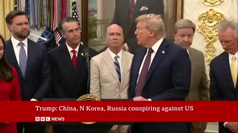 Donald Trump says China, North Korea and Russia ‘conspiring against’ US | BBC News
