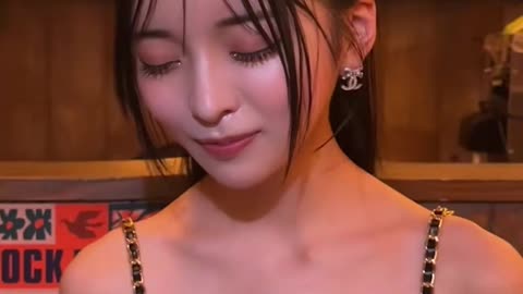 A beautiful Japanese bar girl