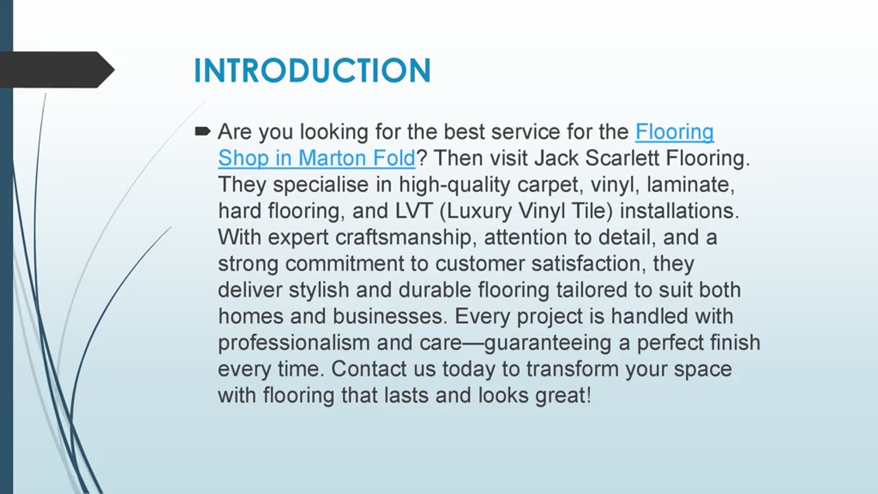 Best Flooring Shop in Marton Fold