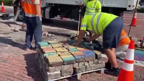 Florida tears apart rainbow brick roads.