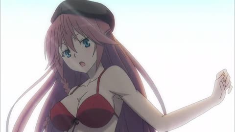 Anime Trinity Seven-This is how a teacher dress at the beach