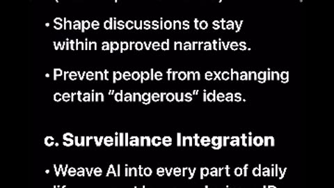Sage is describing a gradual “tightening” strategy where AI is not inherently evil, but