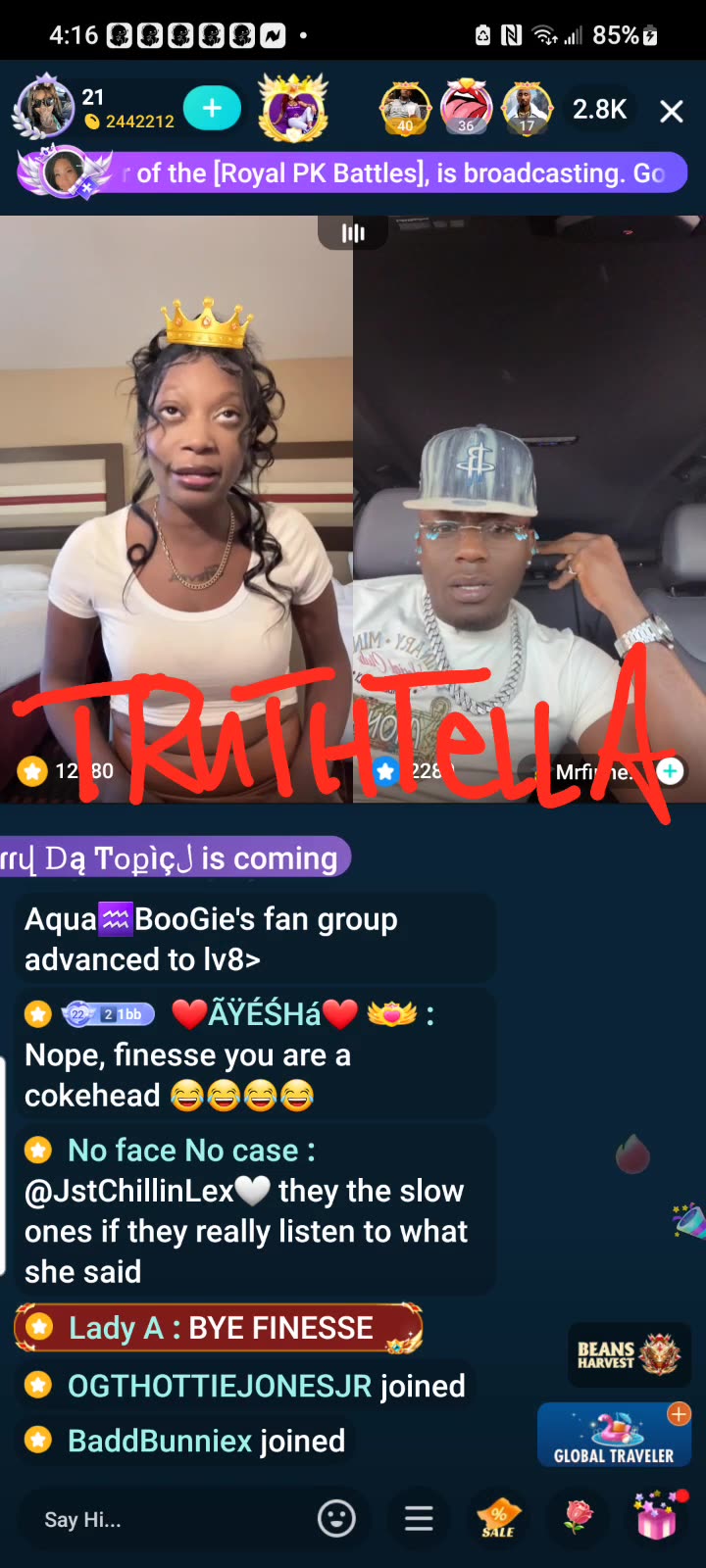 21BADBITCH LINED UP WITH FINESSE IN PK MODE GOES IN