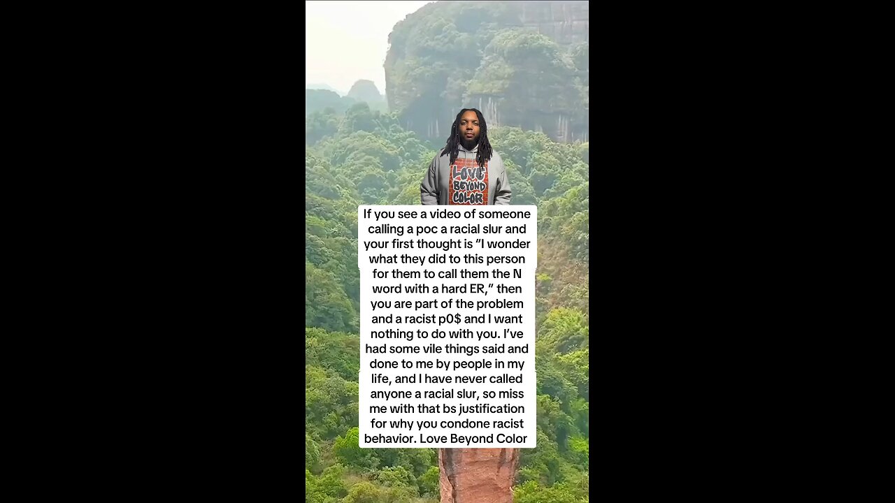 If you see a video of someone calling a poc a racial slur and your first thought is…