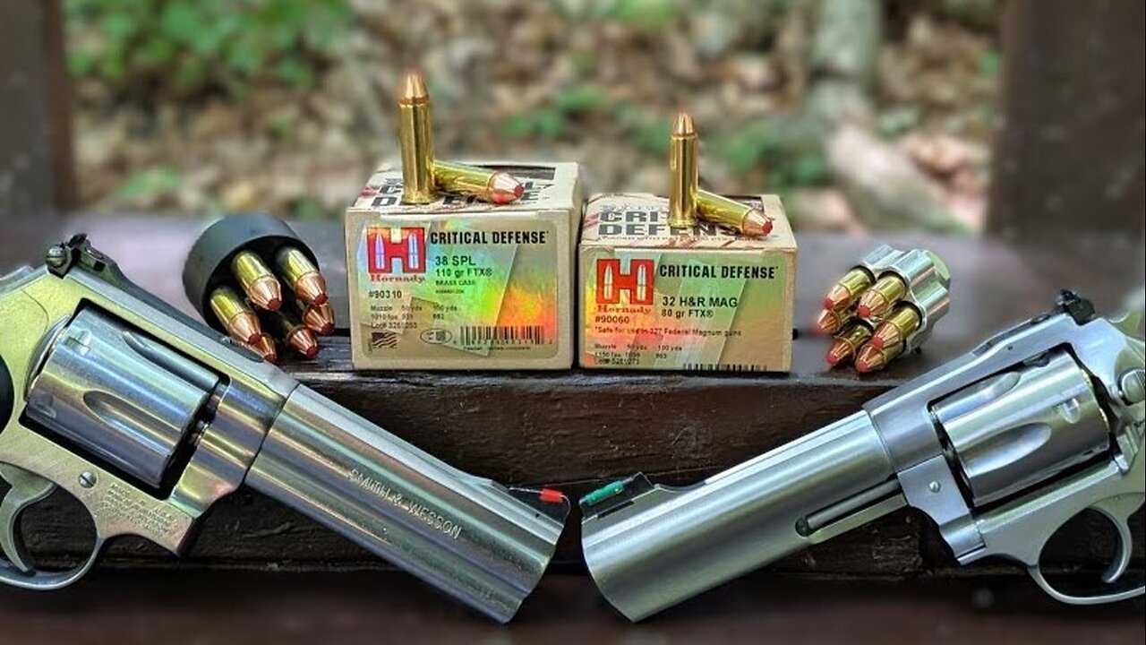 🌶️Spicy Little Pills🌶️ 4" Barrel Variety - .32 H&R Magnum VS .38 Special - Hornady Critical Defense