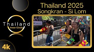 4K Bangkok Thailand - Songkran Day 1 - SiLom 2025 | From The Streets