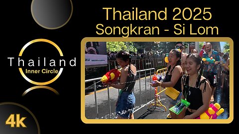 4K Bangkok Thailand - Songkran Day 1 - SiLom 2025 | From The Streets