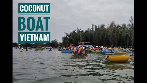 Coconut boat Field Hoian Vietnam