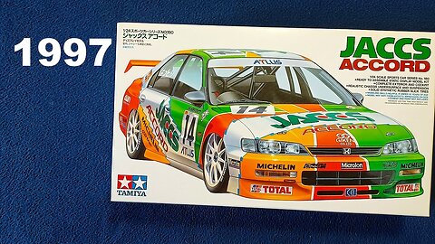UNBOXING: TAMIYA, JACCS ACCORD, 1/24 SCALE SPORTS CAR SERIES, No.180, 24180-1800, 1997 #HONDA #TUNER