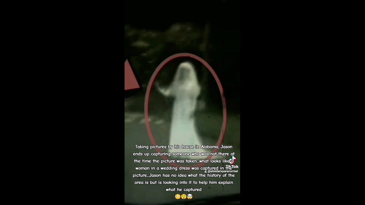 Ghost of a bride is captured in a picture