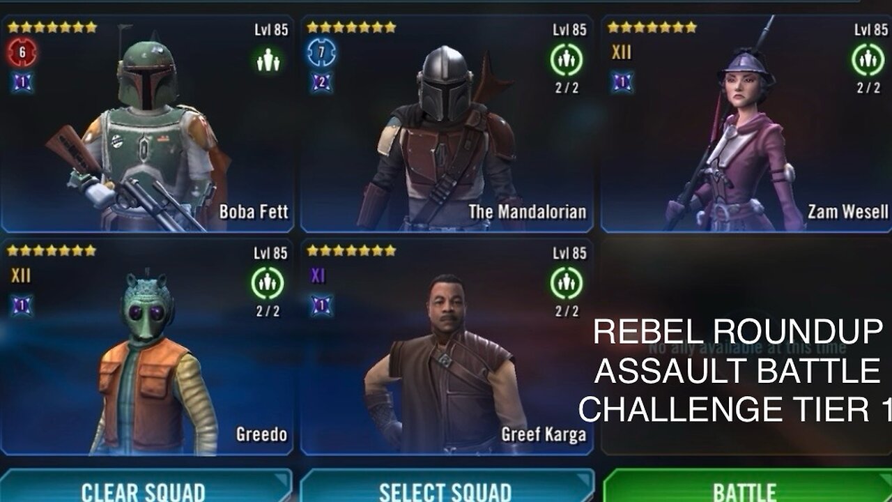 Very Easily Complete Challenge Tier 1 of Rebel Roundup Assault Battle
