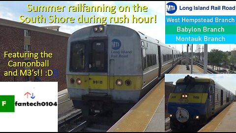 Summer railfanning on the South Shore on Long Island Railroad! Featuring the Cannonball & M3's!