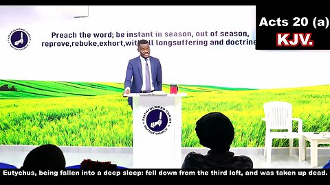 Eutychus, being fallen into a deep sleep: fell down from the third loft, and was taken up dead.