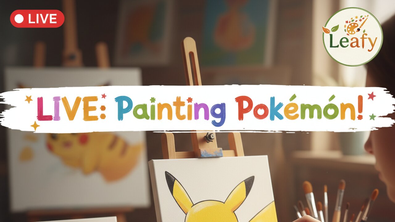 🎨LEAFYART - 𝐿𝒾𝓋𝑒 𝒫𝒶𝒾𝓃𝓉𝒾𝓃𝑔 - Adding Ash Ketchum To Our Painting!