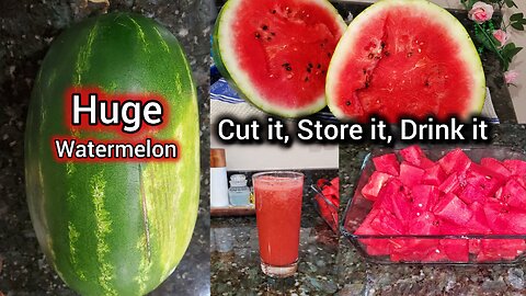 Cutting a GIANT Watermelon + Easy Storage & Refreshing Lemonade