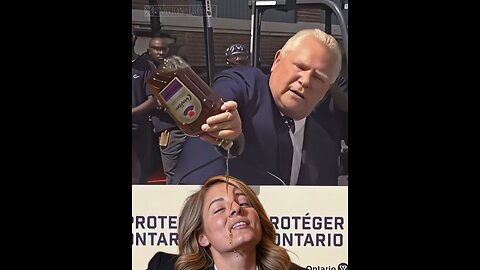 Premier Doug Ford Pours Out A Bottle Of Crown Royal To Stick It To The Americans.