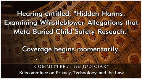 Senate Judiciary Cmte Hearing: META Buried Truth About Dangers Facing Children in VR