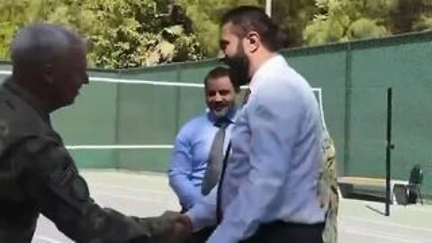 Ex Al-Qaeda leader, now president of Syria, playing basketball with the commander of CENTCOM