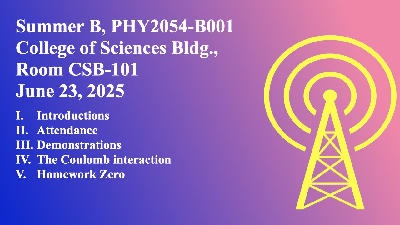 Lecture 1, part 1, June 23