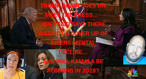Pres. Trump sits down with Kristen Welker again, and I do not understand why he keeps doing it...