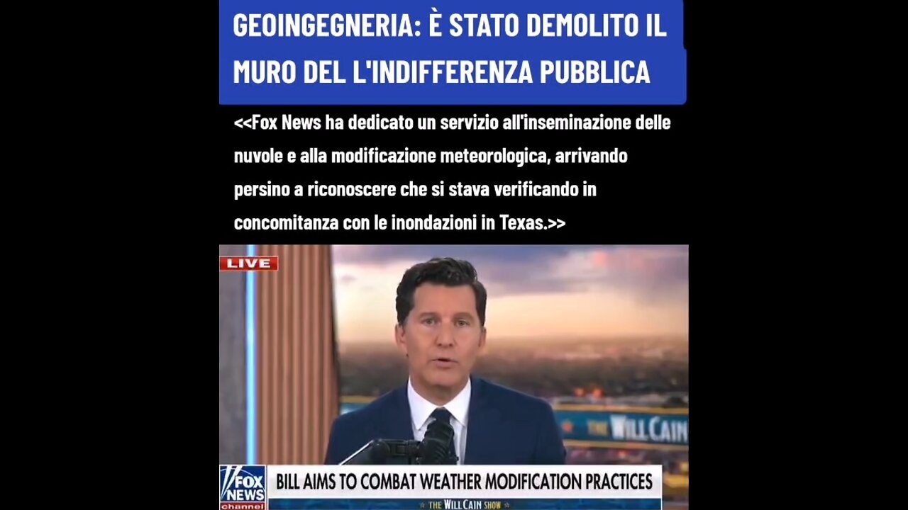 GEOINGEGNERIA - FOX NEWS: "Il Texas è stato devastato a causa del cloud seeding" 10 luglio 2025