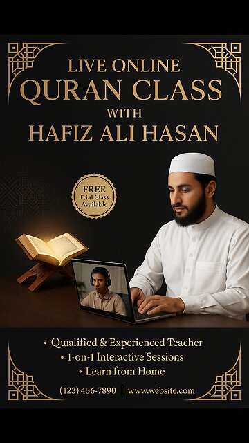 📝 Live Online Quran Classes with Hafiz Ali Hasan | Learn Tajweed, Hifz & Recitation From Home 🕌