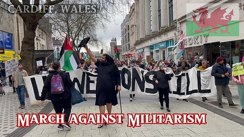 March against Militarism, Queen Street Cardiff