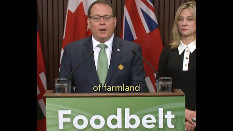 “Protect Our Food Act" to create a Foodbelt that would permanently protect Ontario's farmland